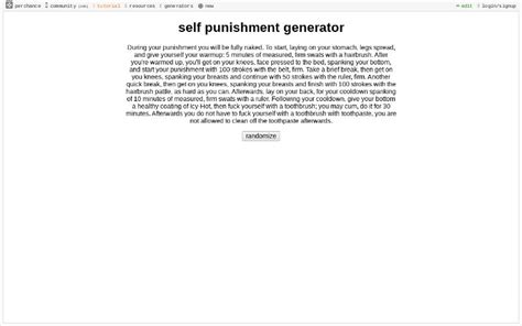 punishment generator for adults.
